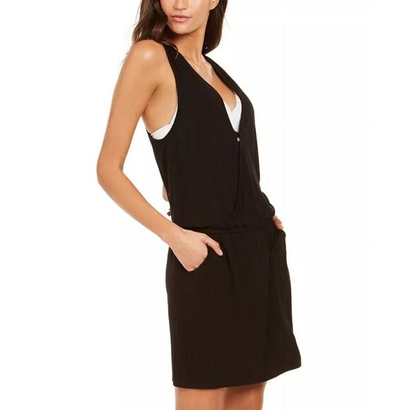 Calvin Klein Other - Calvin Klein Women's Surplice Racer-Back Tunic Swim Cover-Up Size L/XL Black